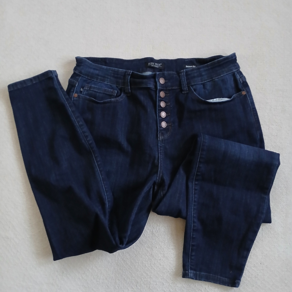 judy blue ♡ skinny fit jeans 82331 dani dark denim 16w